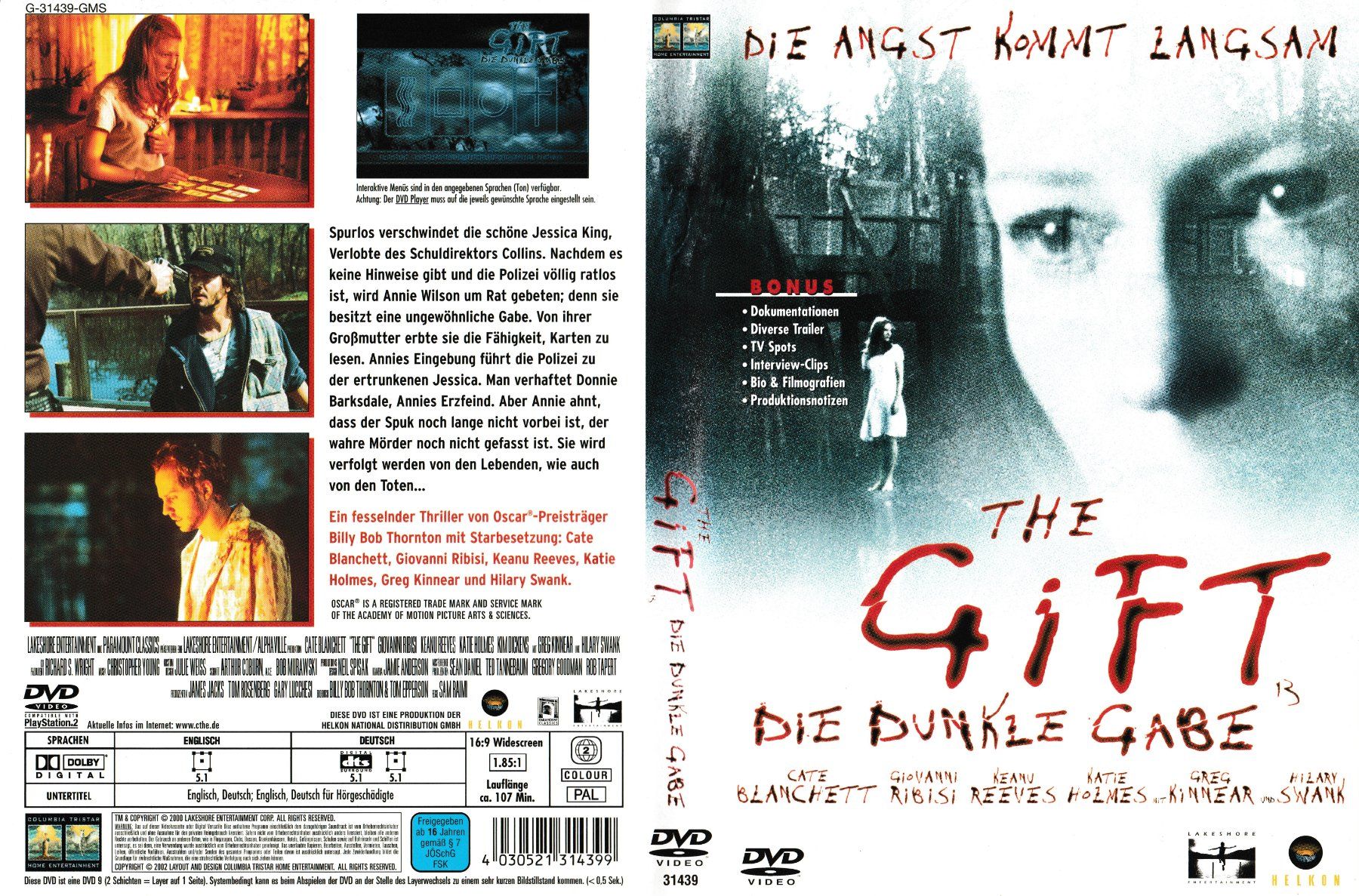 Tutti i DVDs: DVD - The Gift – Die dunkle Gabe – Usato da Langnau am Albis venduto da MediaRescuerKeLoX