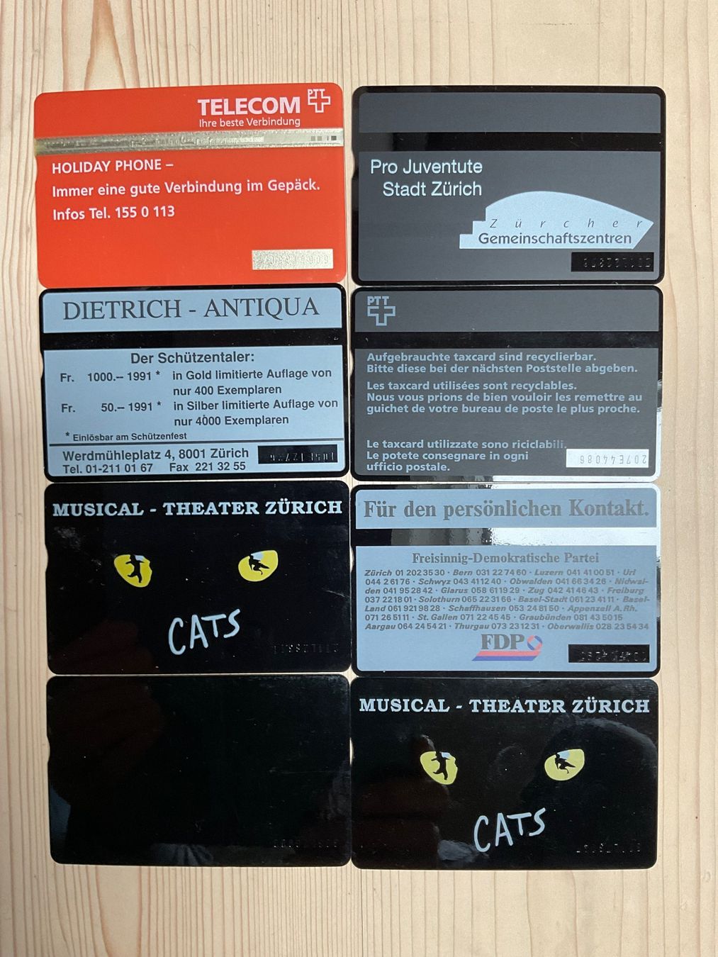 Schede telefoniche: 8 Taxcards Schweiz – Usato da Winterthur venduto da Grap75 1
