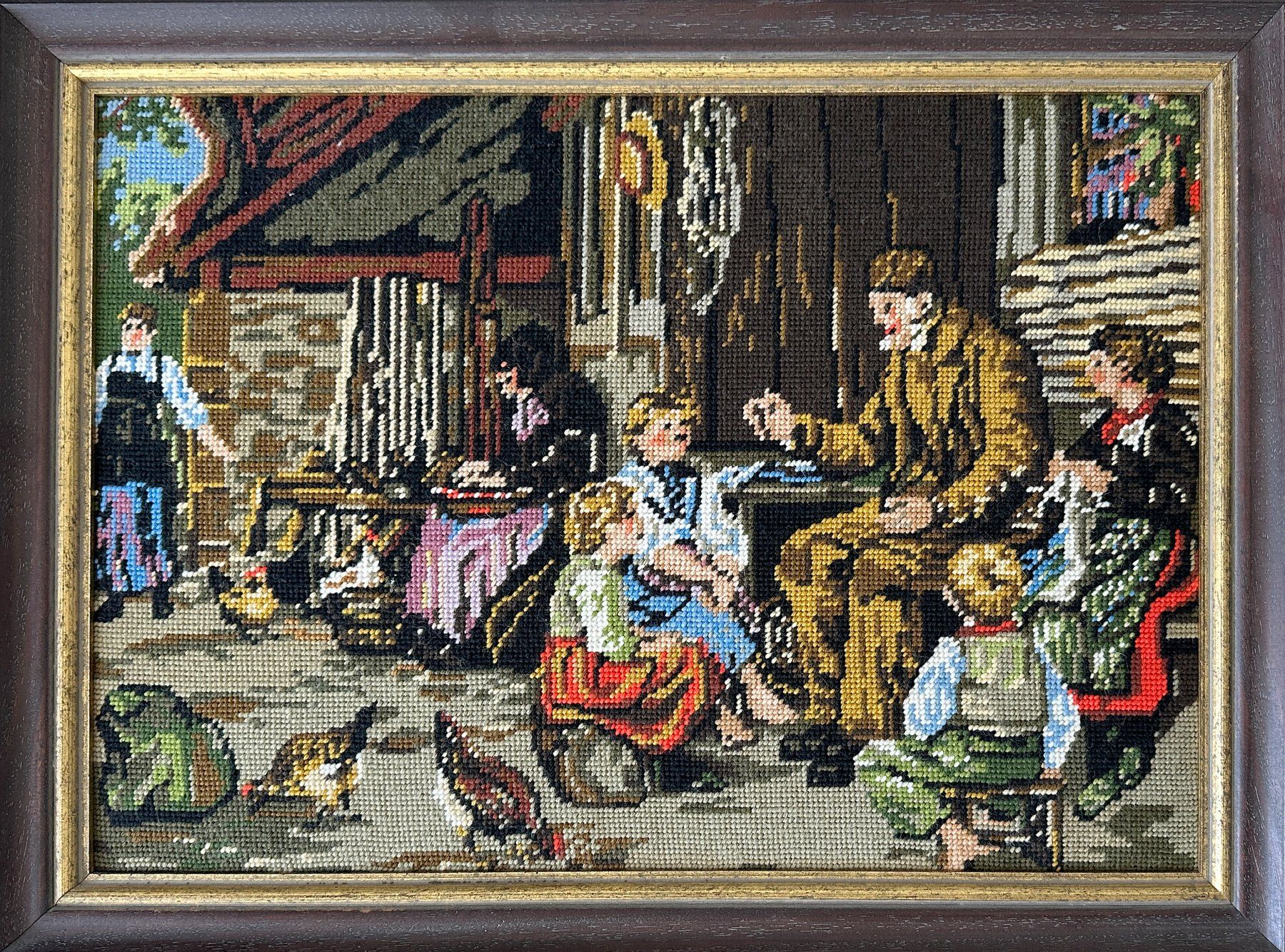 Ancore: Gobelin Bild Anker, Holzrahmen 55x40 cm – Usato da Münchenbuchsee venduto da abr_pp7l
