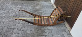 Antike Holz-Schubkarre, Deko, Sammlerstück,