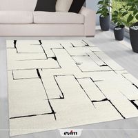 Elio Designer Teppich 160×230 cm – Hoch-Tief-Effekt, Creme