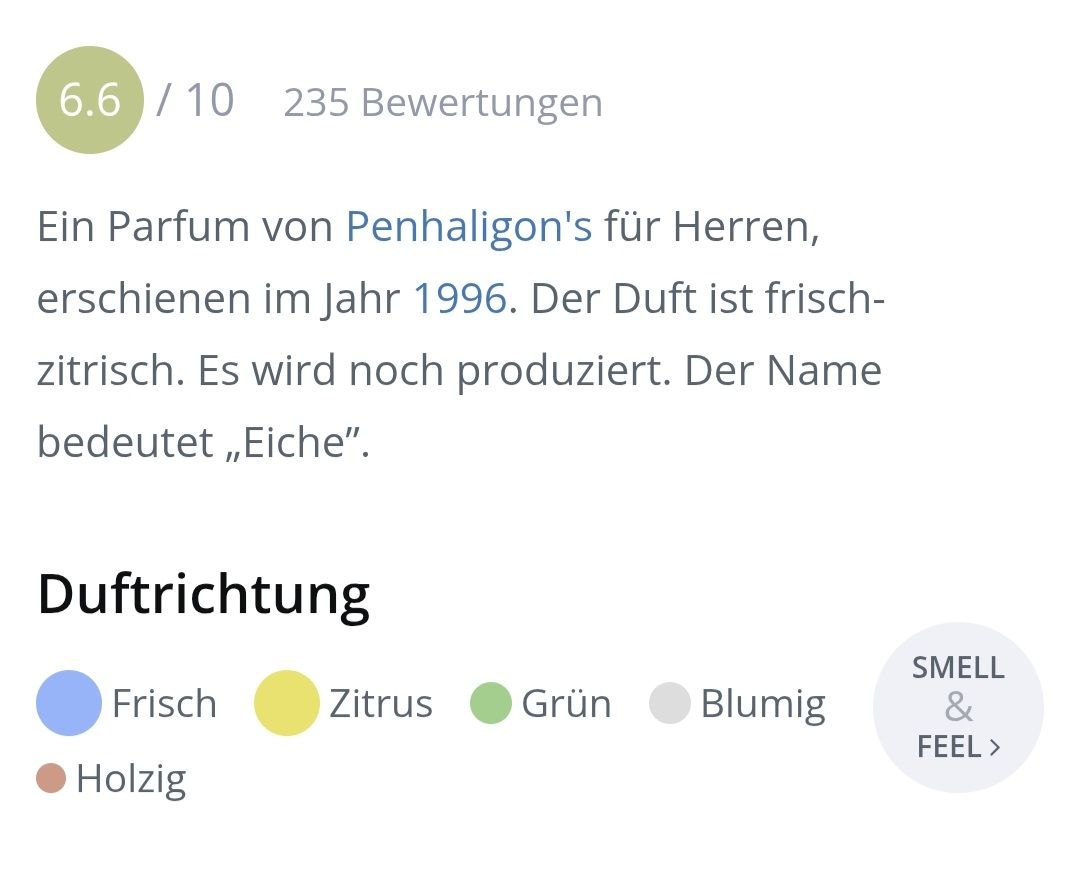 Penhaligon's Profumi & Eau de Toilette: 5 ml QUERCUS PENHALIGON'S ABFÜLLUNG – Nuovo (secondo la descrizione) da St. Gallen venduto da CaliSunshine 2