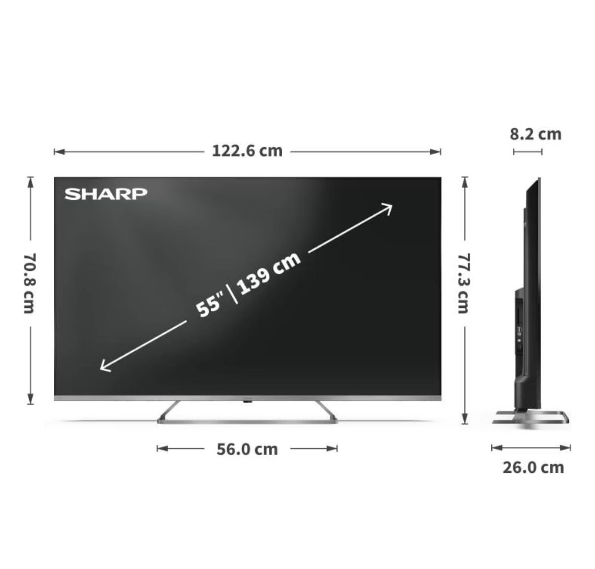 Sharp Fernseher: Sharp TV 55", Mini-LED, 4K, 2025 – Gebraucht aus Hohtenn von Again-27 3