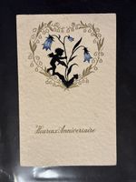 Carte postale ancienne anniversaire timbre 1942 bon état