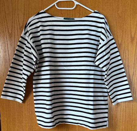 Ralph Lauren Pulli, weiss-schwarz gestreift
