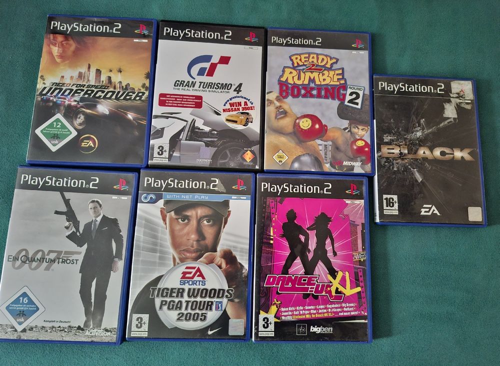 PS2: 7 Games (007, Need f. Speed, Gran Turismo, Tiger Woods) (Gebraucht ...