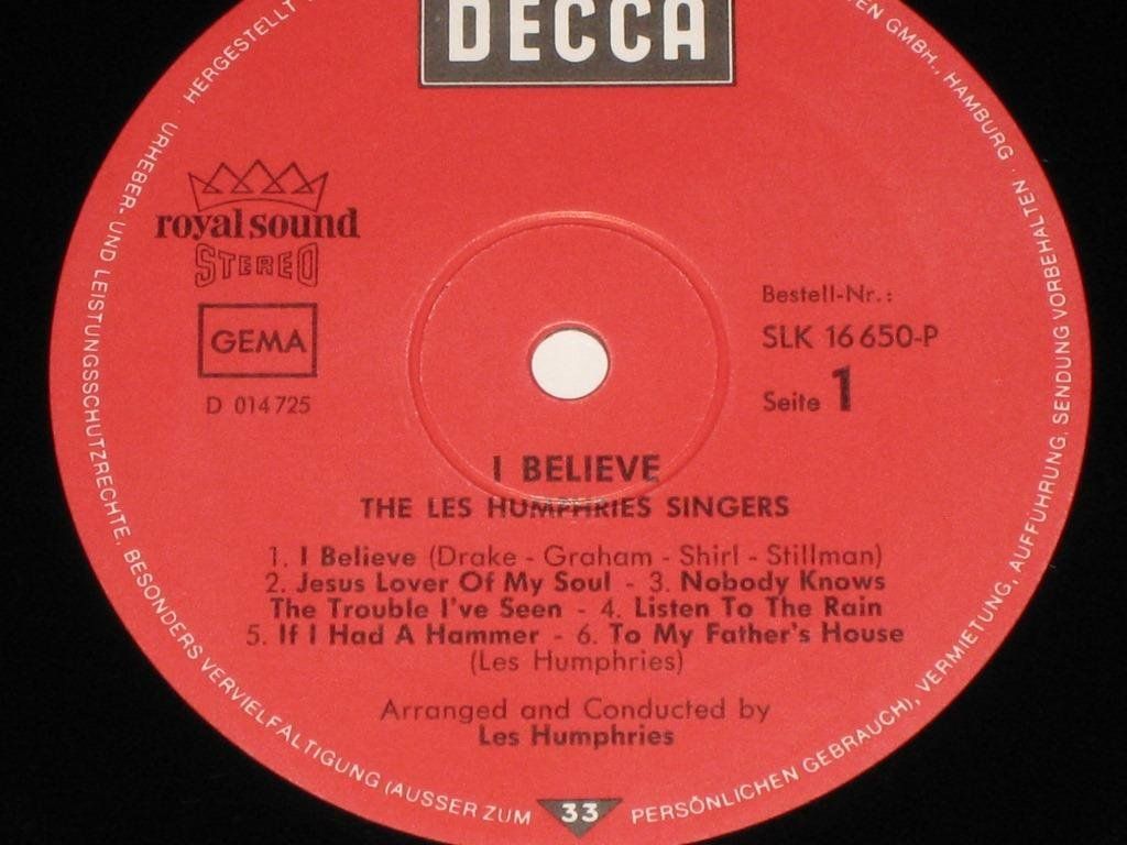 Dischi in vinile: LP - LES HUMPHRIES SINGERS - I BELIEVE – Usato da Steckborn venduto da Quo7 1