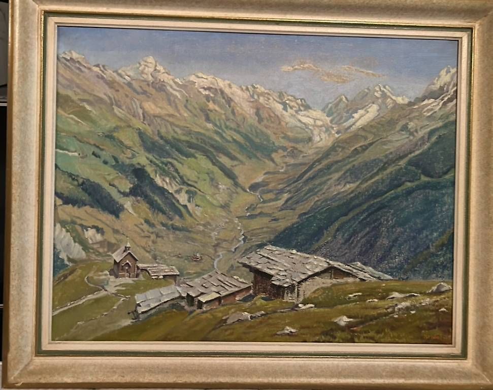 Dipinti: Berglandschaft Lötschental A. Meier – Usato da Tegna venduto da kainone1