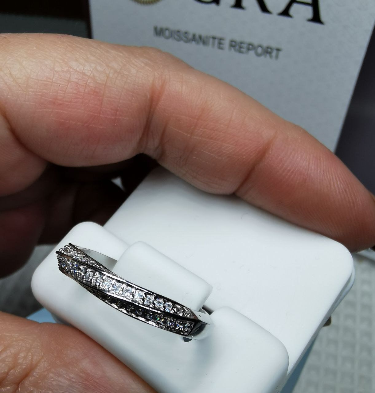 Anelli: Bague argent avec diamants de moissanite certifiés GRA – Nuovo e nell'imballaggio originale da Reconvilier venduto da Tsma67 6