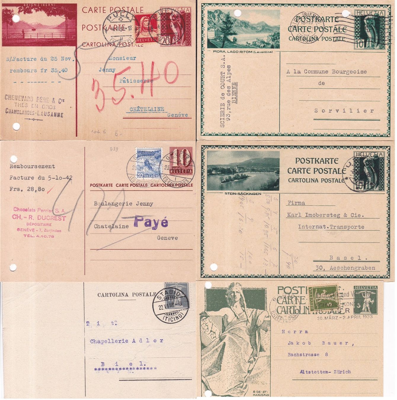 Tutti i francobolli: 50 Stk. Alte CH Postkarten, Karten – Usato da Münchwilen AG venduto da Nesar 4