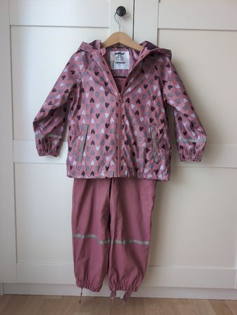 Gefütterte Regenkleider Hose/Jacke Grösse 98/104