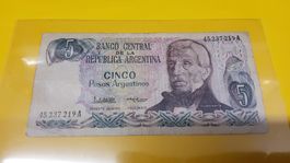 Argentinien 5 Pesos 1960-1970, Cinco pesos