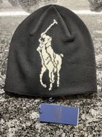 Polo Ralph Lauren Beanie schwarz weiss neu mit Etikett
