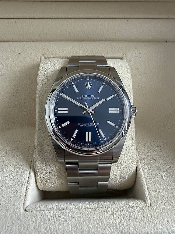 Rolex Orologi: Rolex Oyster Perpetual 41 Blau – Usato da Zürich venduto da timeio-swapwatch