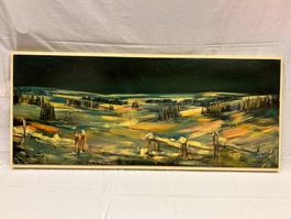 Wunderschönes Grosses Ölbild - 125 x 53 cm SIGNIERT