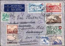 1946, Flugbrief Nr. B30-33, F27,F28,F30++, n. Süd-Rhodesien.