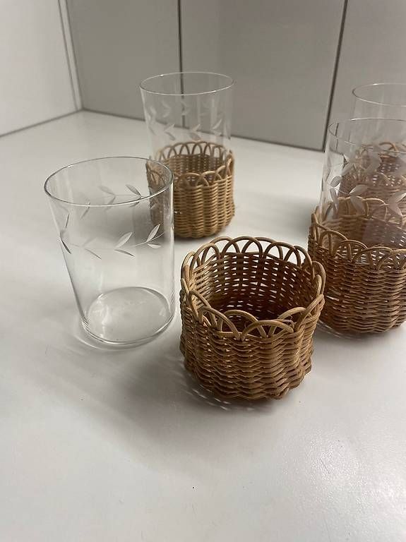 Bicchieri: Verres vintage rotin – Usato da Lausanne venduto da choupism 3