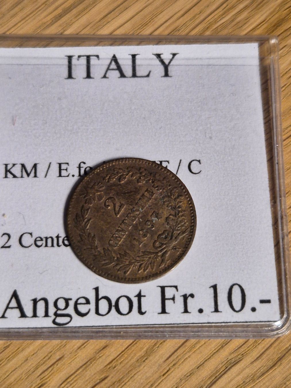 Alle Münzen: Italien - 2 Centesimi 1897 - selten! – Gebraucht aus Mels von Goldenfalcon