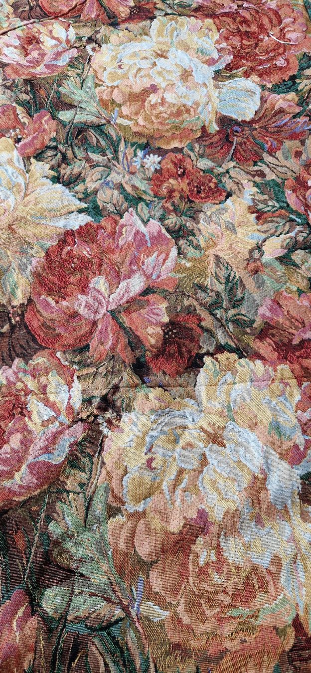 Stoffe: Retro-Stoff mit Blumendesigns aus Jacquart-Poliester – Neu (gemäss Beschreibung) aus Urdorf von tho_wp69 1