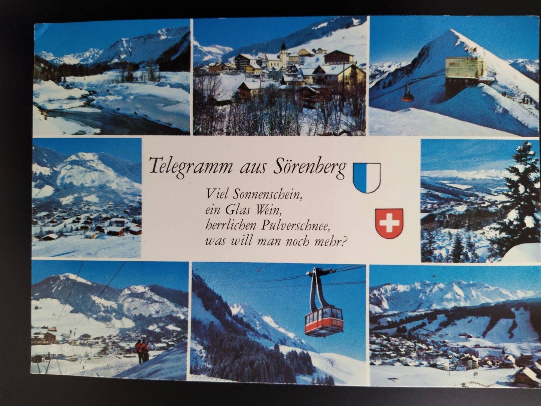 Ansichtskarten: Sörenberg LU Postkarte Telegramm Winter - dat. 1984 – Gebraucht aus Ohmstal von Lebensfreude05
