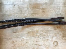 Wunderschöne gestochene Lederzügel in braun