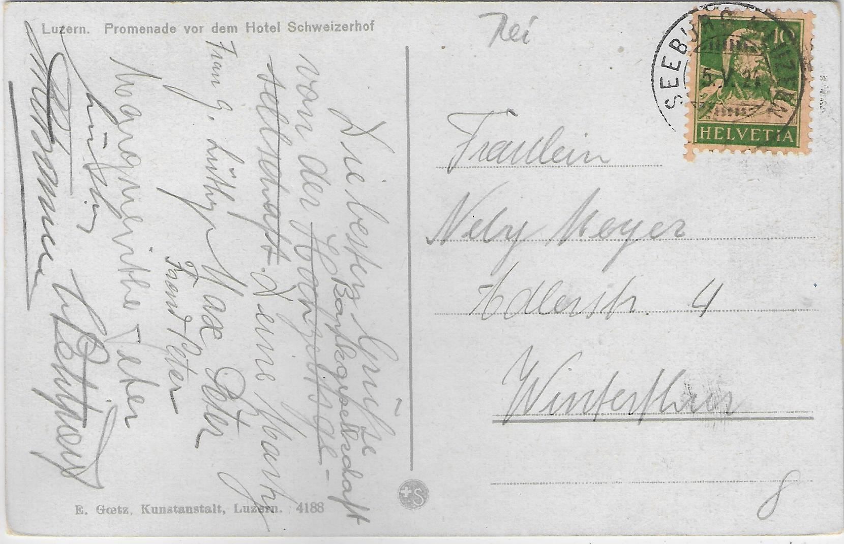 Cartoline postali: Luzern - Hotel Schweizerhof - Litho – Usato da Ettingen venduto da Kartenplanet 1