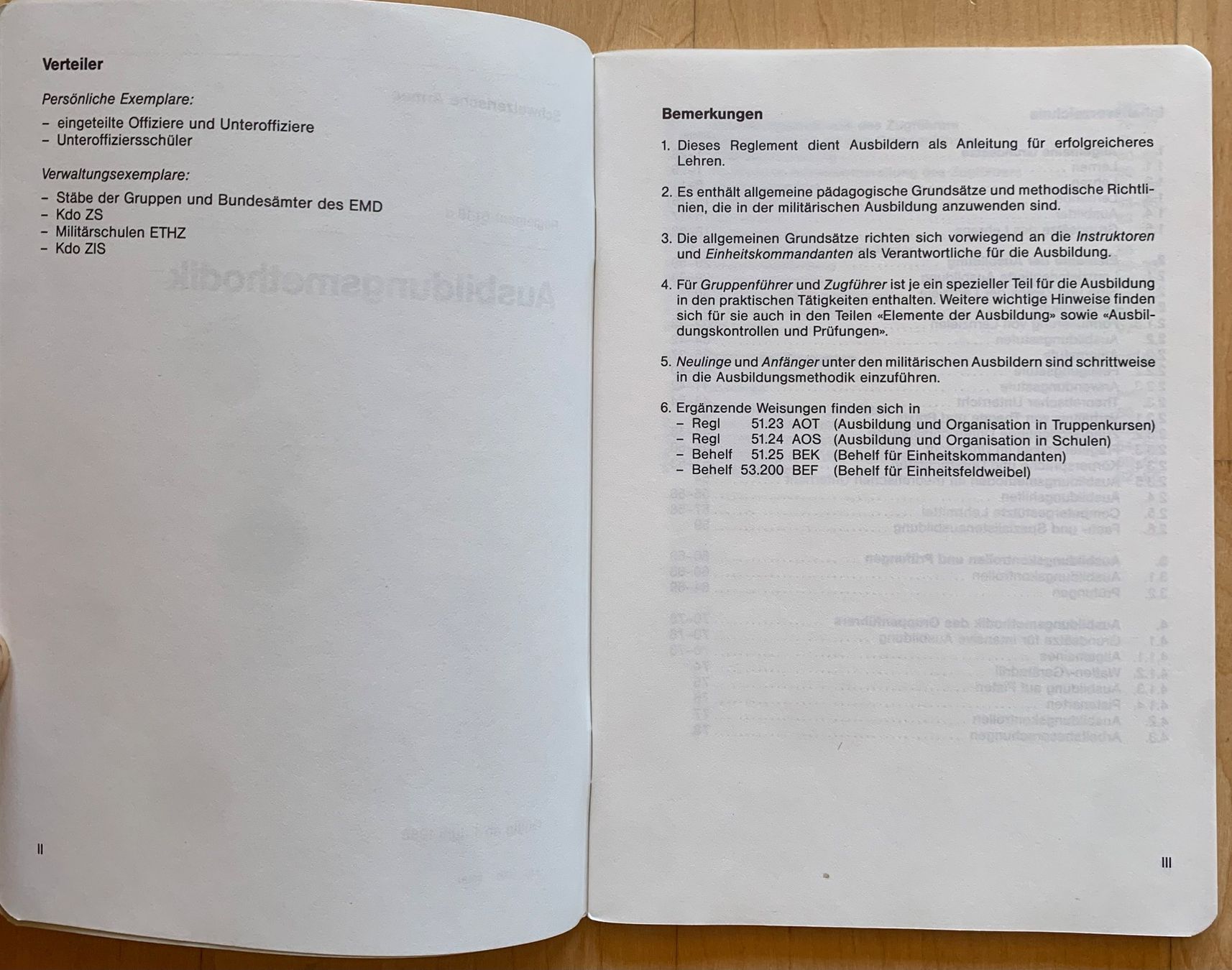 Bücher: Reglement 51.18 d Ausbildungsmethodik – Neu (gemäss Beschreibung) aus Goldingen von Bergler012 2