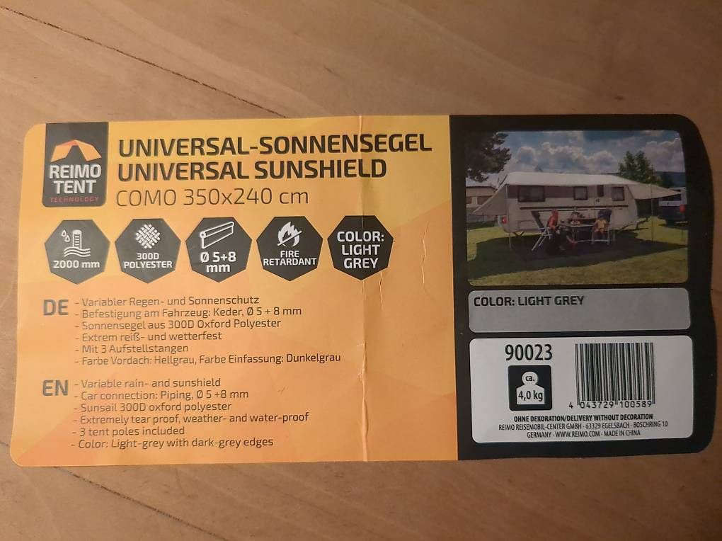 Tende da sole: Sonnensegel Camper mit Keder – Usato da Luzern venduto da Siliux 1