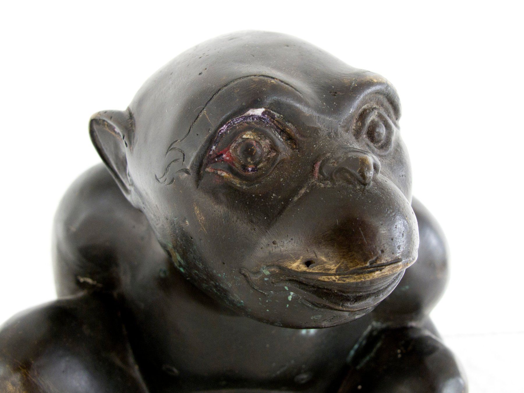 Sculture & Statue: AFFE SKULPTUR Messing Brass Monkey Schimpanse Figur – Usato da Blauen venduto da wosonst 3