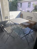 Outdoor Tisch mit 4 Stühlen in Taupe