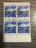 Helvetia Briefmarke 50 Rappen, Viererblock, Top Zustand!