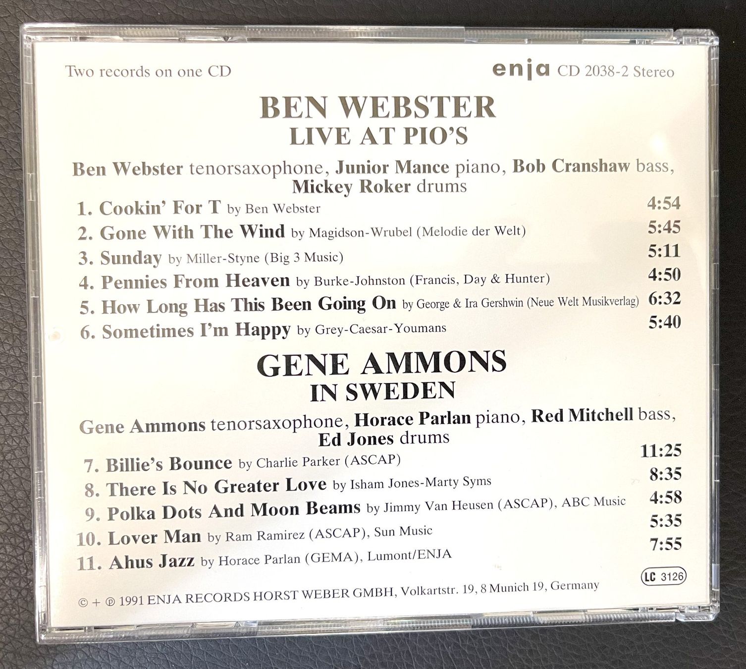 CD: TENOR GIANTS CD – Usato da Oftringen venduto da Vucki 1