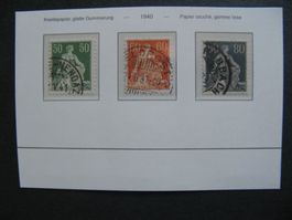 Helvetia mit Schwert 1940, Kreidepapier, fehlerfreier Satz