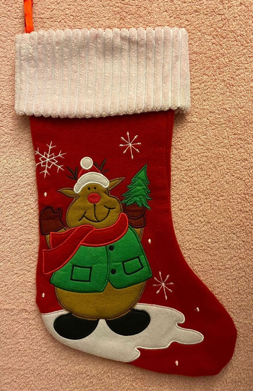 Alle Dekorationen: Weihnachtsstiefel mit Rentier – Neu und originalverpackt aus Basel von Seifehuesli