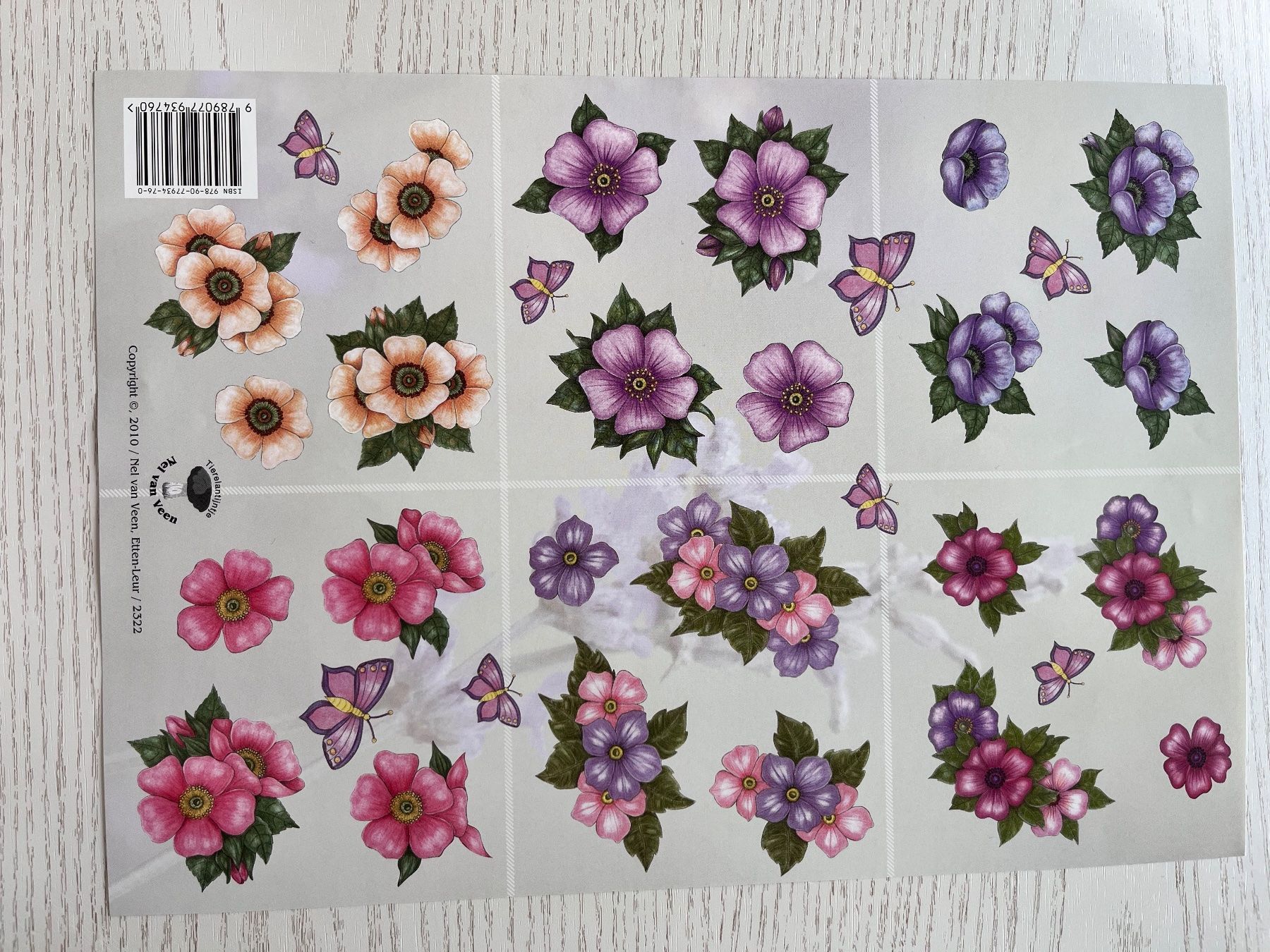 Kit bricolage: 1 Set Kartenbögen mit 10 Blumen Designs – Nuovo e nell'imballaggio originale da Büsserach venduto da bor_s88m 9