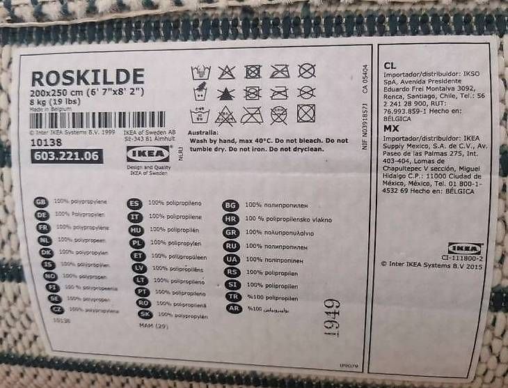 Tappeti: Tapis Roskilde ikea bleu – Usato da Châtelaine venduto da cde_f5kl 1