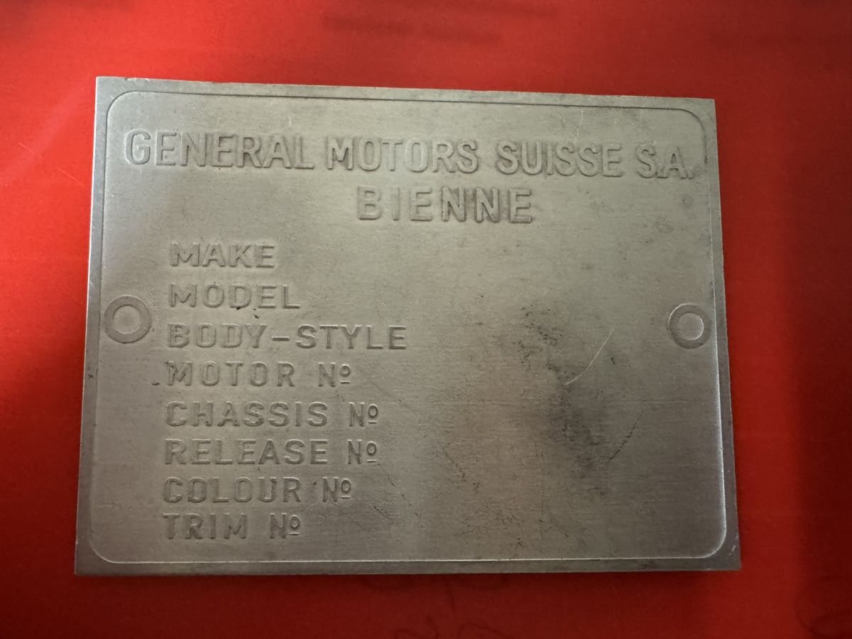 Sonstiges Fahrzeugzubehör: General Motors Suisse  Typenschild – Gebraucht aus St. Gallen von Gullygully