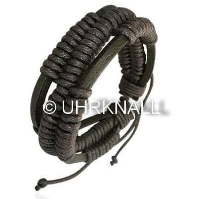 Bracciali & Braccialetti: Tolles Lederarmband, braun 190mm – Nuovo (secondo la descrizione) da Schwanden GL venduto da UHRKNALL