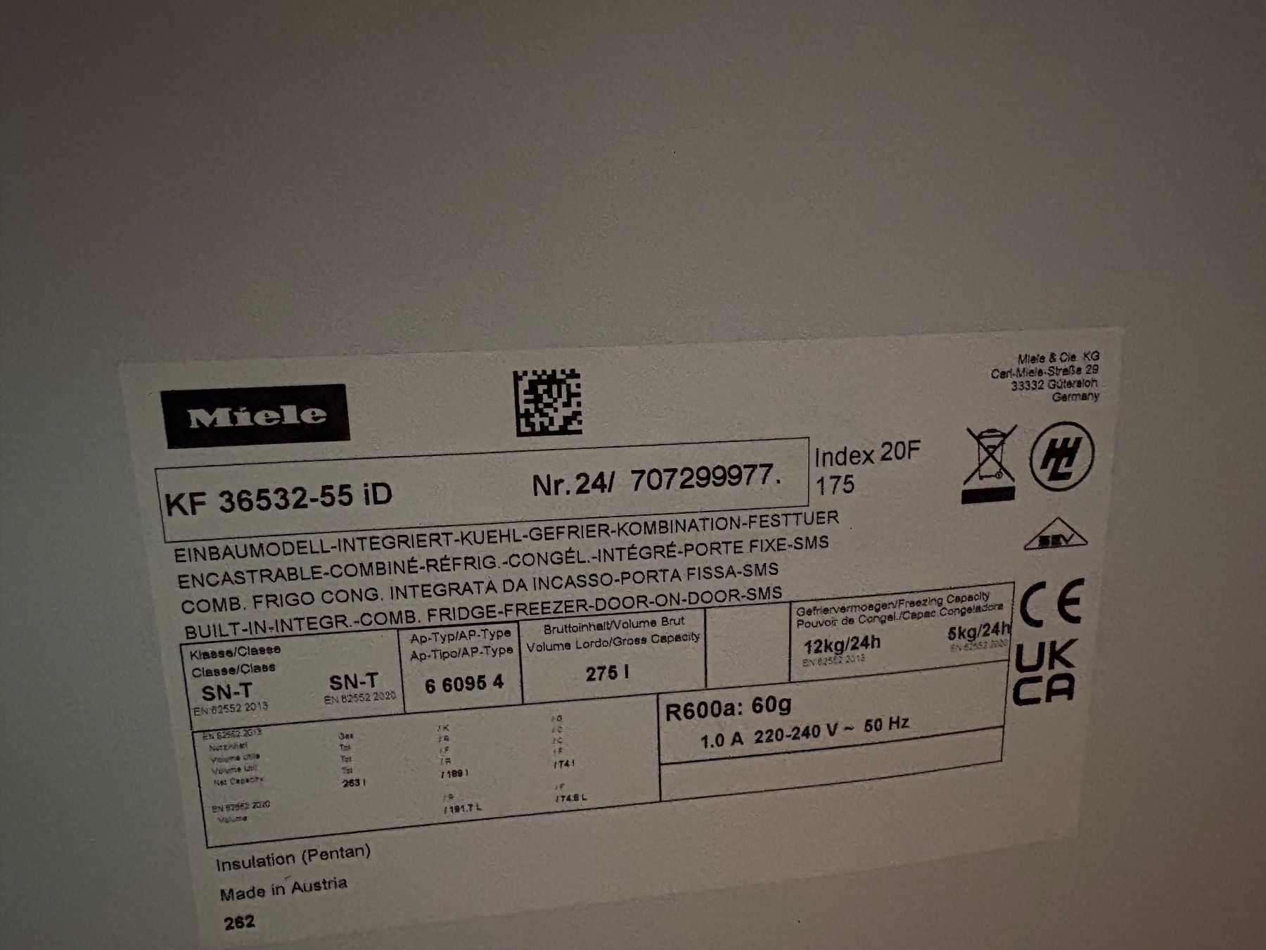 Miele Frigoriferi: Miele Einbaukühlschrank mit Gefrierfach – Usato da Winterthur venduto da jbo_sn6c 9