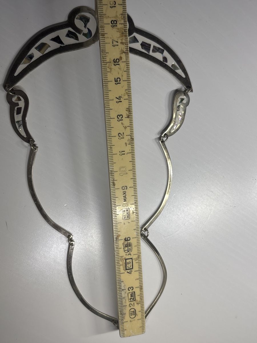 Catenine: Alpaca-Halskette mit Muschelinlay - Einzigartiges Design – Usato da Eriz venduto da Axolotl13 7
