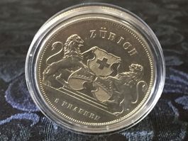 5 Franken 1859, Schützentaler Zürich, Vorzüglich+!!!