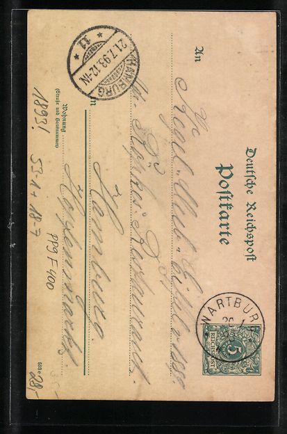 Cancelleria postale: Vorläufer-Lithographie Ganzsache PP9F40 – Usato da Berlin venduto da bartko-reher 1