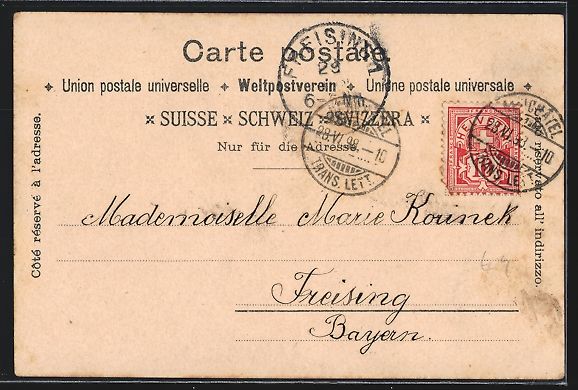 Cartes postales: Litho Neuchâtel, Musée des Beaux-Arts, – D'occasion à Berlin par bartko-reher 1
