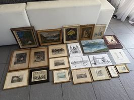 Gemälde, Stahlstiche 22 Stück