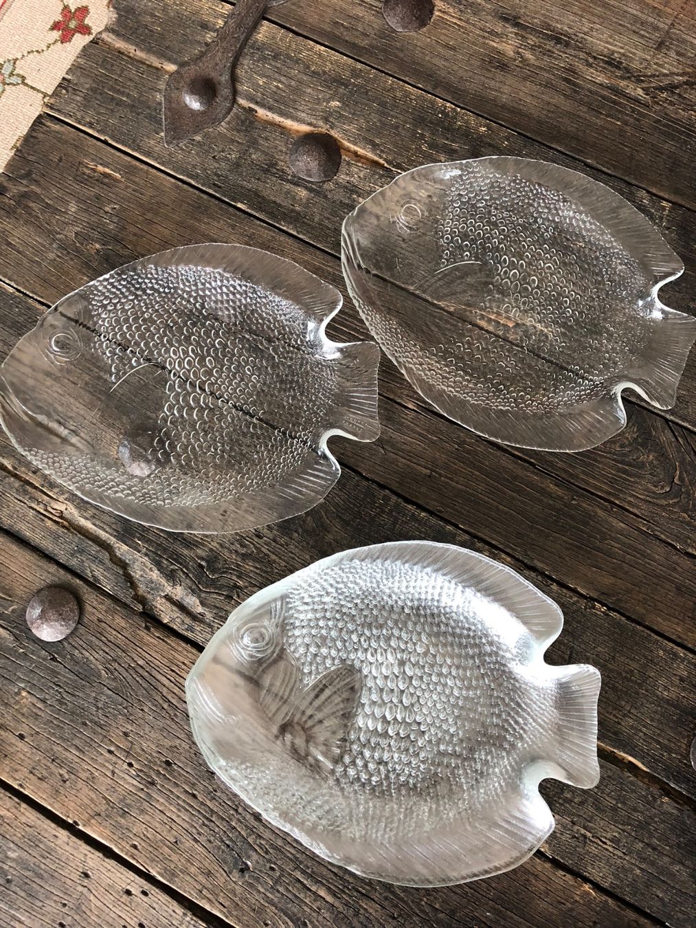 Piatti: Fischmotiv Glasteller und Servierplatte – Usato da Weggis venduto da Goldengel5 3