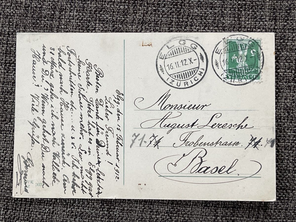 Cartoline postali: Alte Ansichtskarte Zurich Utokai am See – Usato da Strengelbach venduto da Aschatan5 1