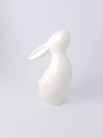Speedy Hase Streckend Weiss Porzellan