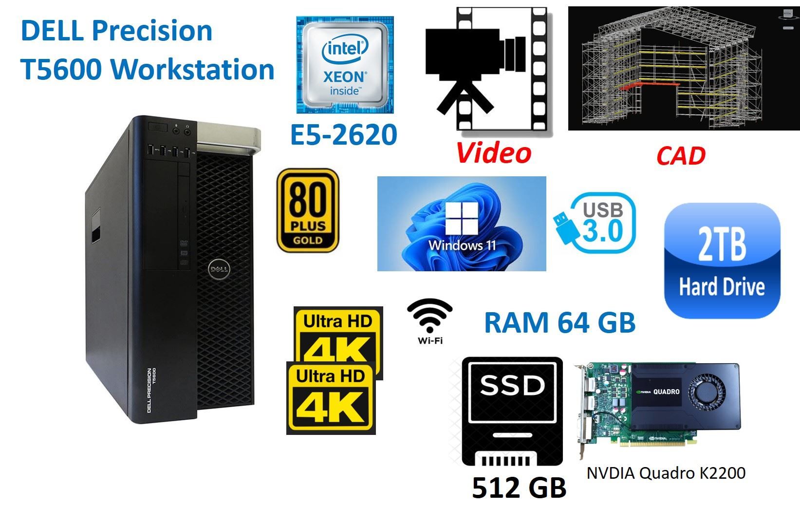 Dell PC: PC Dell Precision Workstation T5600 64GB – Usato da Meggen venduto da bigrother_martin