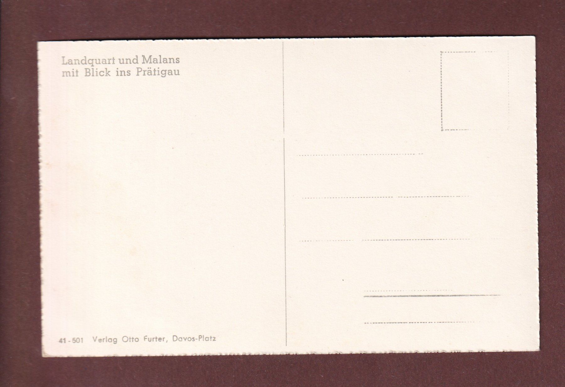 Cartes postales: LANDQUART und Malans - Prätigau – D'occasion à Pully par nicecards-shop 1