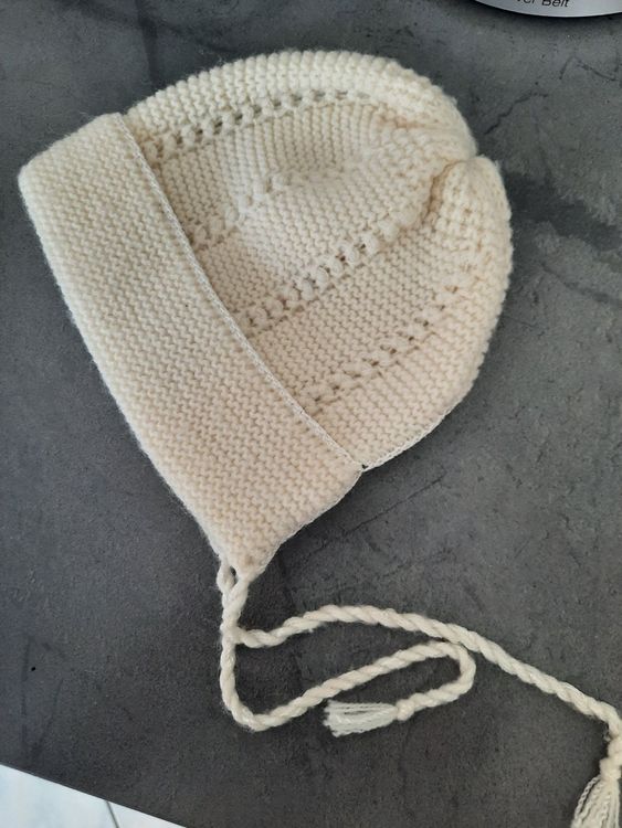Bonnet Ancien En Laine Chartreuse - Taille Unique - Occasion Très Bon état